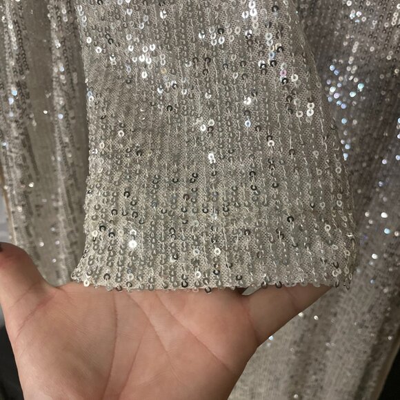 BB Dakota Steve Madden Silver Sequin Duster Nwt - Picture 4 of 4